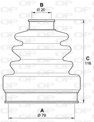 OPEN PARTS Комплект пылника, приводной вал SJK7218.00